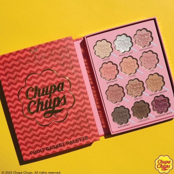 RUDE : CHUPA CHUPS FRUIT BASKET 12 COLOR PALETTE, 3 PCS